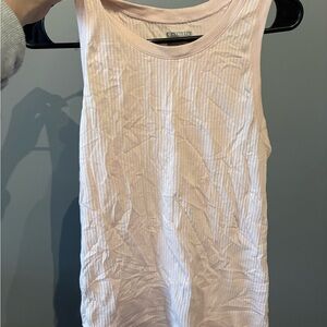 Athleta Light Pink Ribbed Tank Top